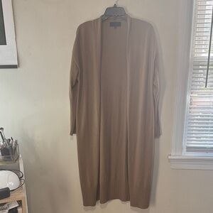 Nili Lotan Tan Long Cardigan Sweater